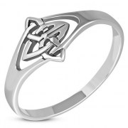 Celtic Trinity knot Design Plain Silver Ring, rp680